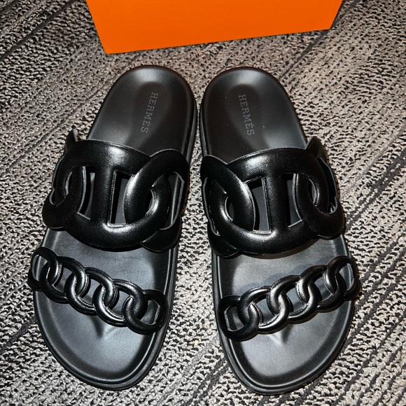 HERMES EXTRA SANDALS BLACK - Picture 6 of 13
